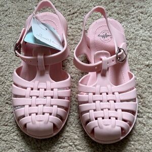 SweetHoney Pink Woven Jelly Sandals for Kids
